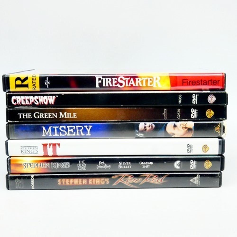 Stephen King DVD Lot of 10 Horror Suspense IT Rose Red Fire Starter Creepshow Gr